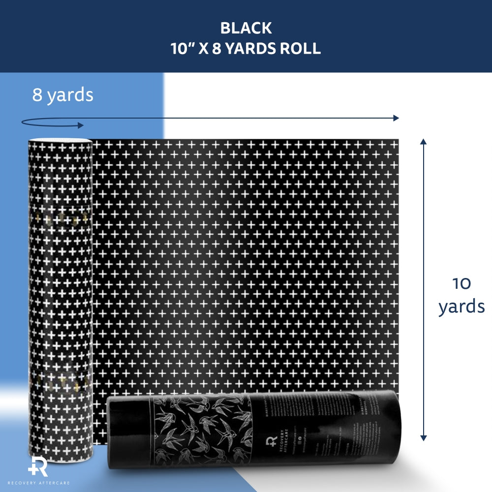 Black Derm Shield 10” x 8 Yard Roll - Recovery Aftercare
