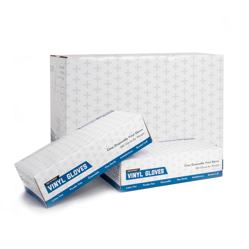 Vinyl Disposable Gloves Case with Boxes