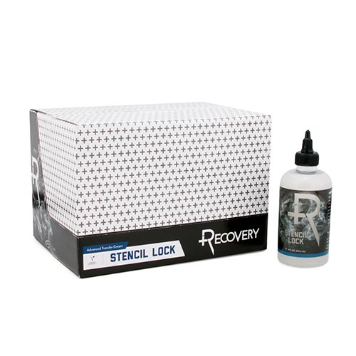 Stencil Lock 8 oz Bottle and Box of 12 (Front)