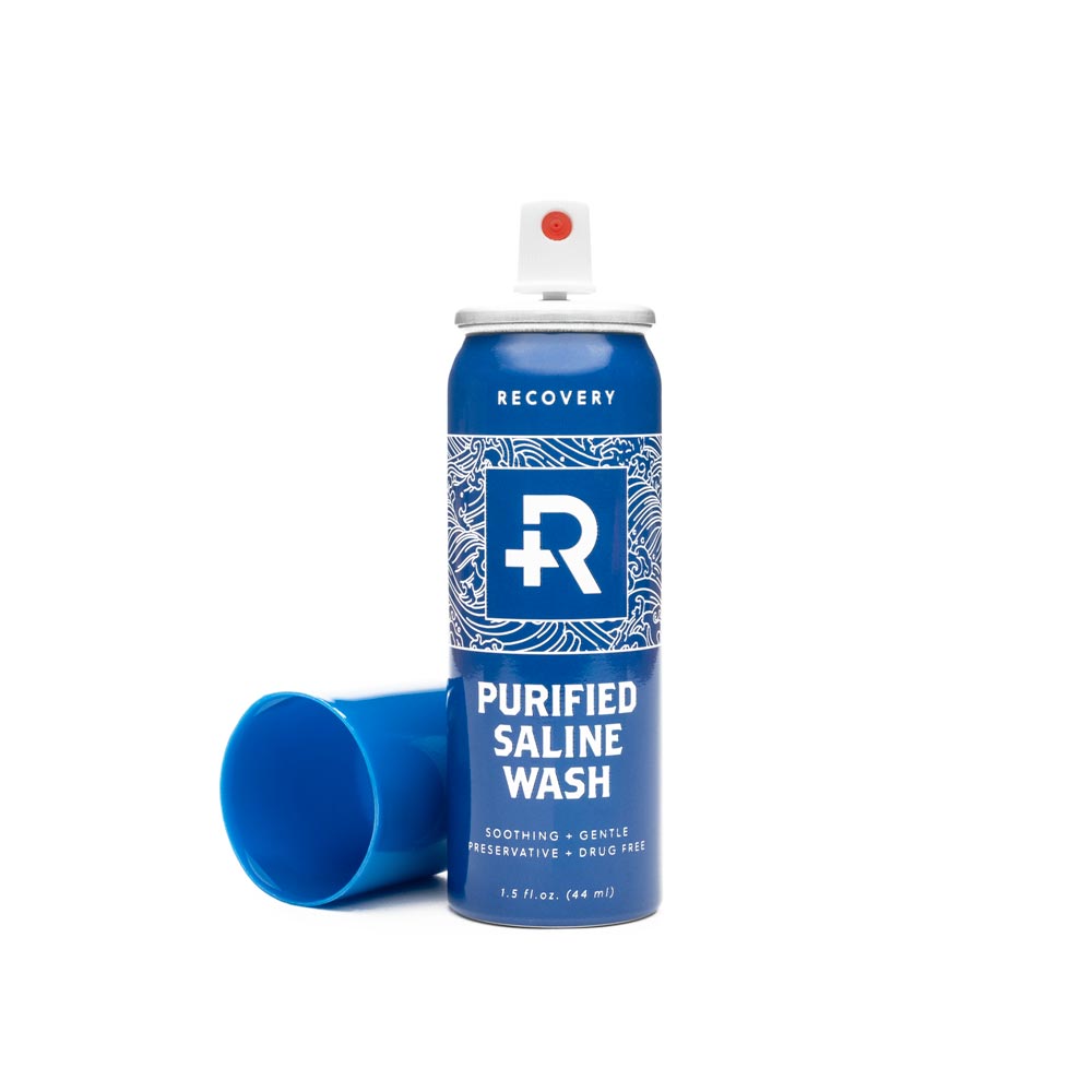 Purified Saline Wash - front with lid off